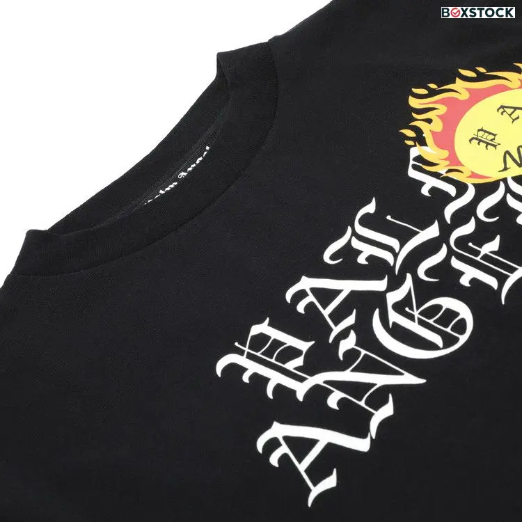Palm Angels Burning Head Logo Short-Sleeve Tee 'Black/Yellow' Spring/Summer 2021