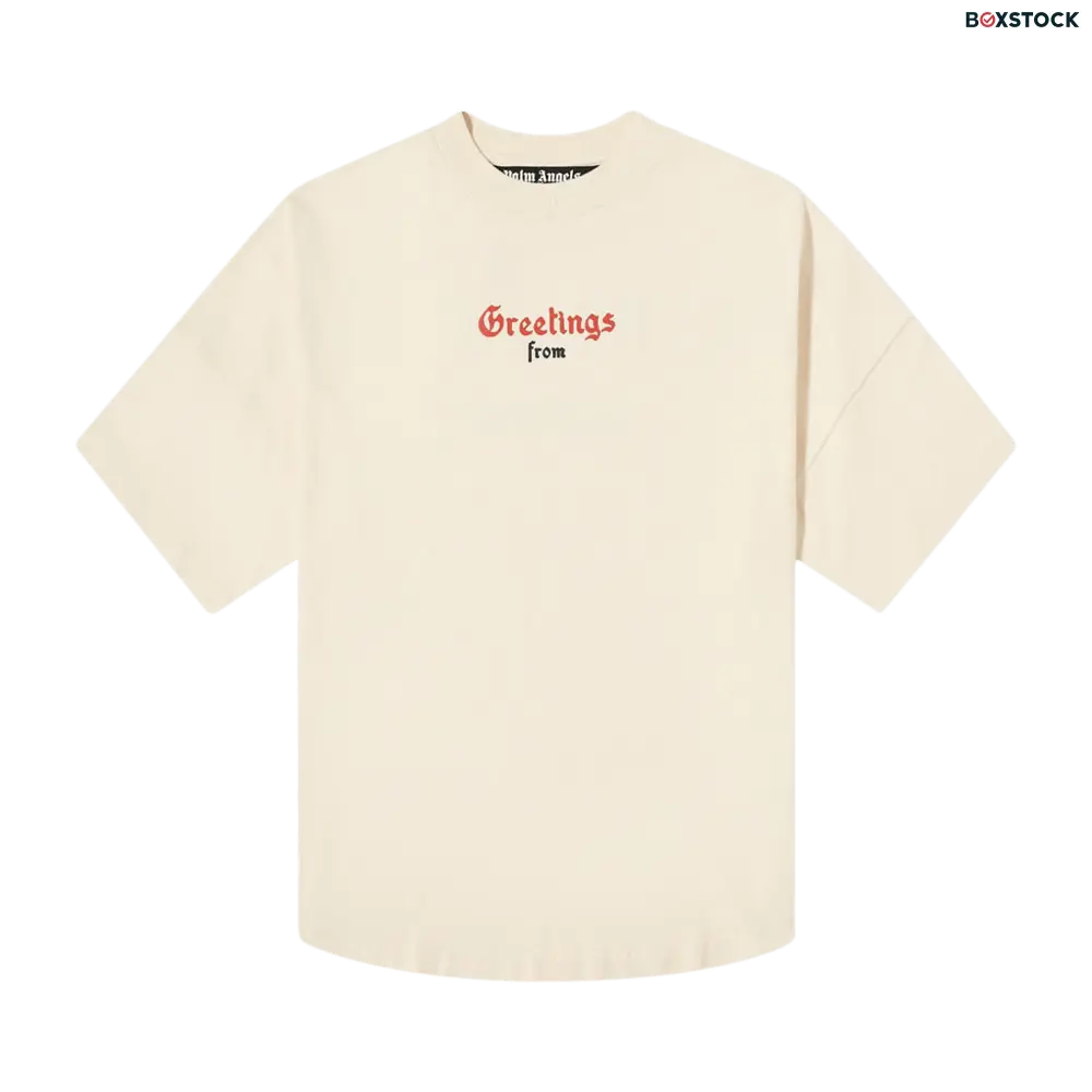 Palm Angels California Logo Over Tee 'Off White/Red' Spring/Summer 2022