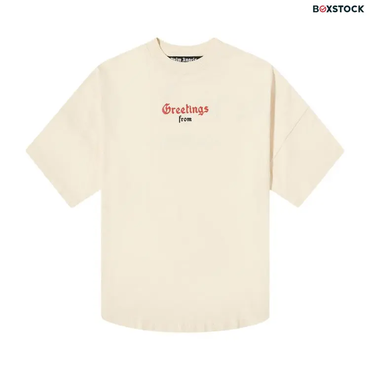 Palm Angels California Logo Over Tee 'Off White/Red' Spring/Summer 2022