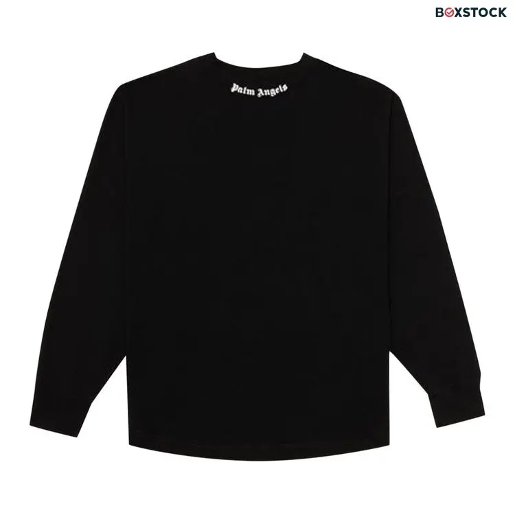 Palm Angels Classic Logo Long-Sleeve Over Tee 'Black/White' Spring/Summer 2021
