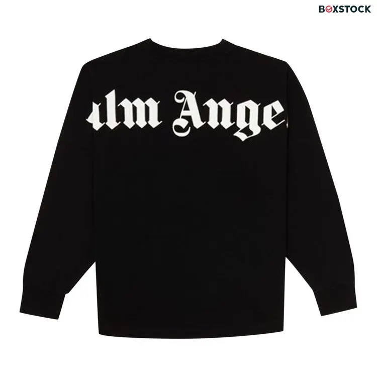 Palm Angels Classic Logo Long-Sleeve Over Tee 'Black/White' Spring/Summer 2021