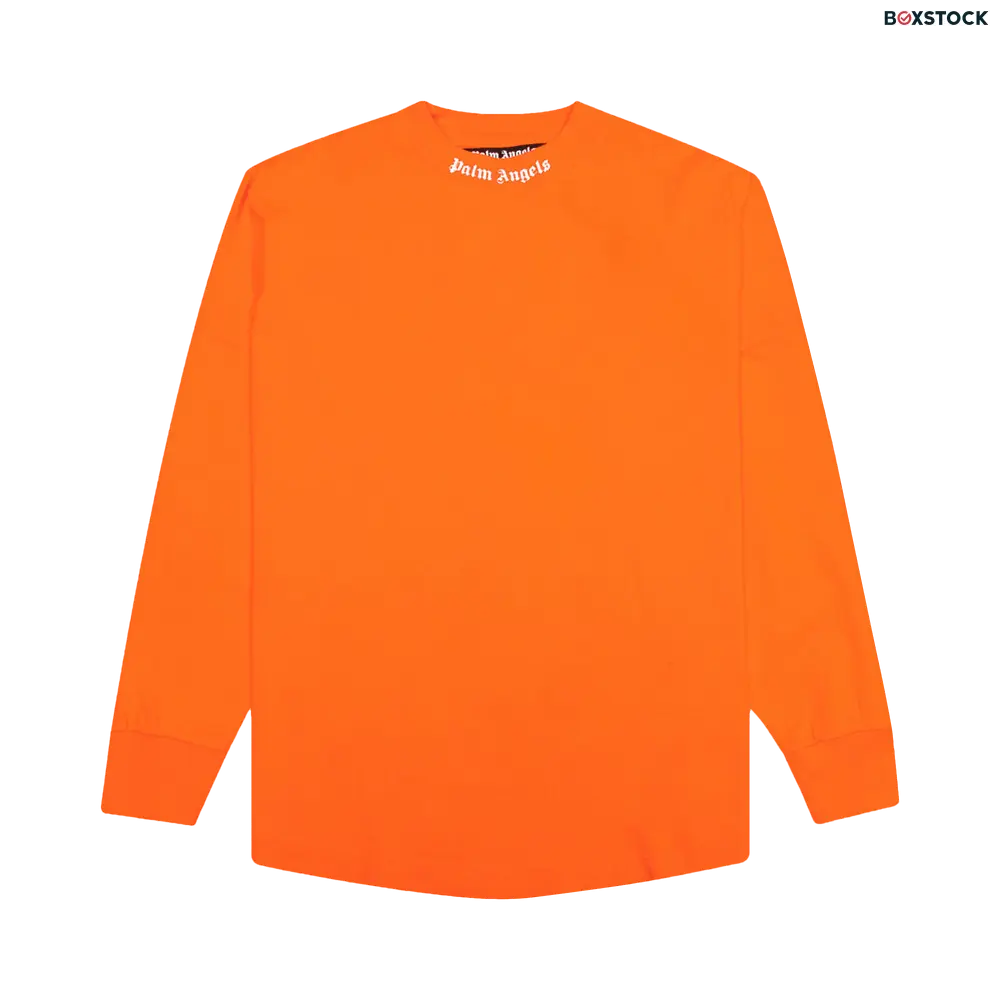 Palm Angels Classic Logo Over Long-Sleeve Tee 'Orange/White' Spring/Summer 2022