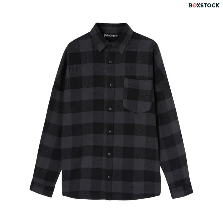 Palm Angels Classic Logo Overshirt 'Black/White' Spring/Summer 2022