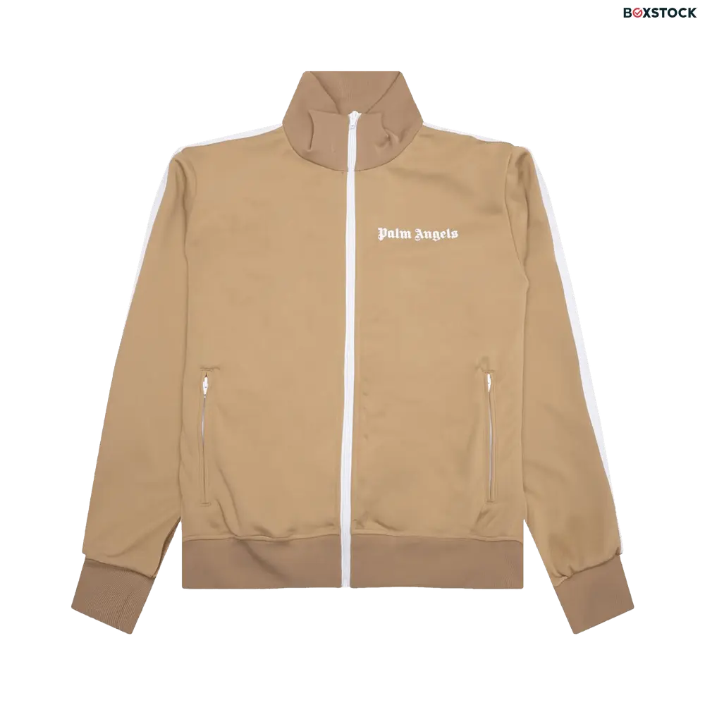 Palm Angels Classic Track Jacket 'Beige/White' Tan Spring/Summer 2023