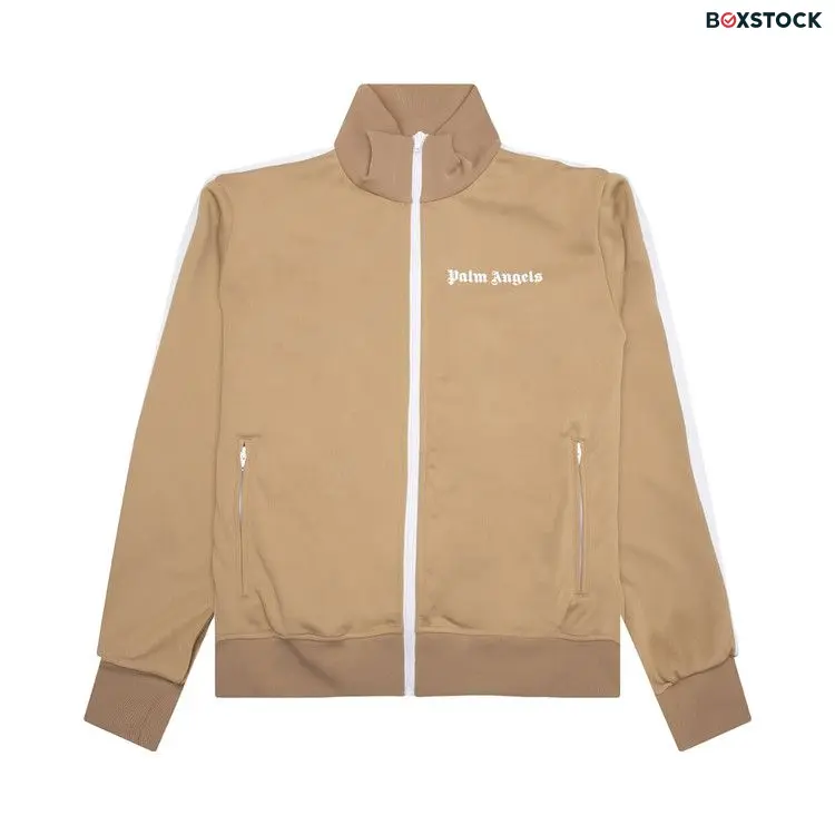 Palm Angels Classic Track Jacket 'Beige/White' Tan Spring/Summer 2023