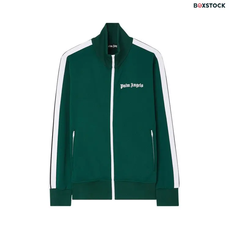 Palm Angels Classic Track Jacket 'Green/White' Spring/Summer 2023