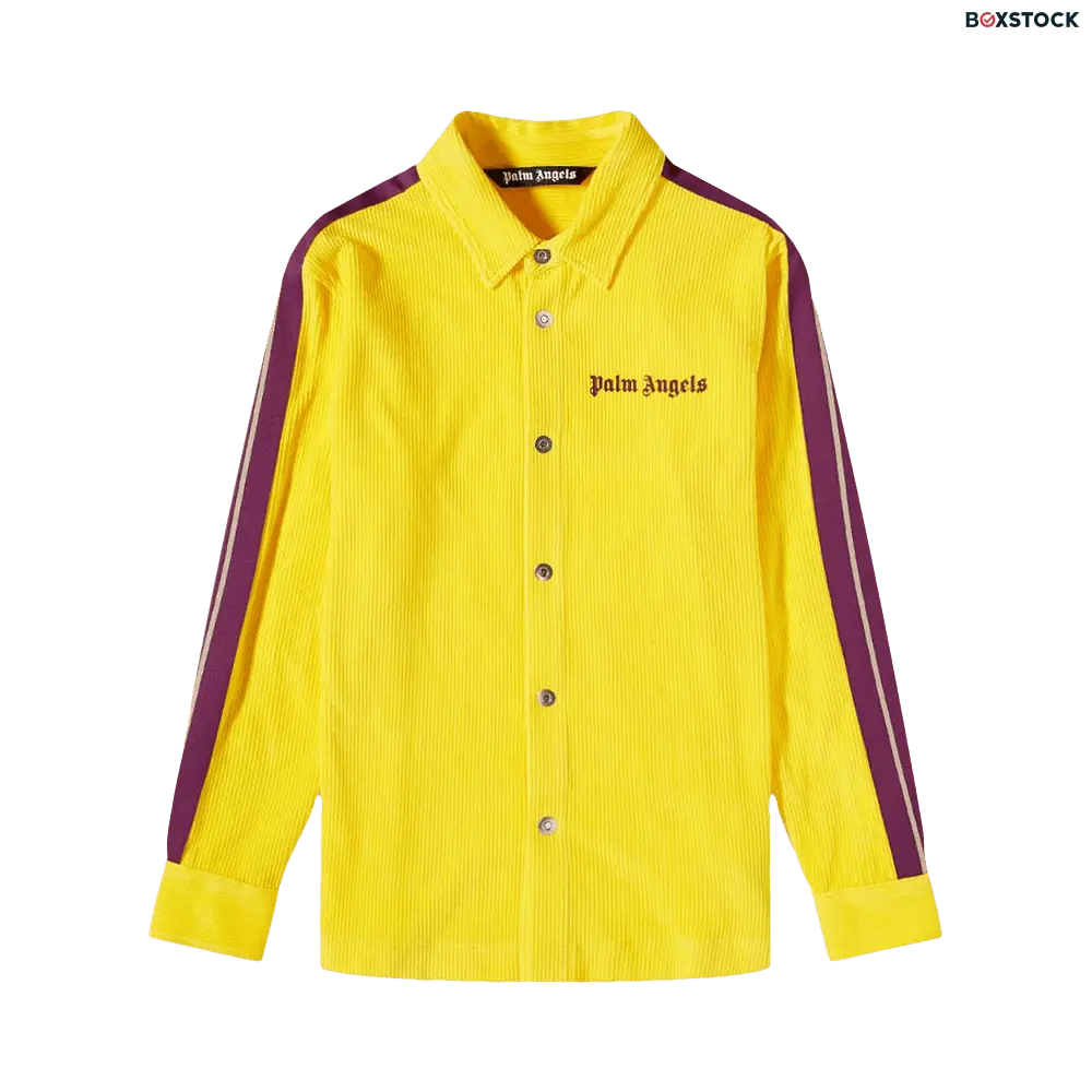 Palm Angels Cord Fleece Track Shirt 'Yellow/Purple' Fall/Winter 2021