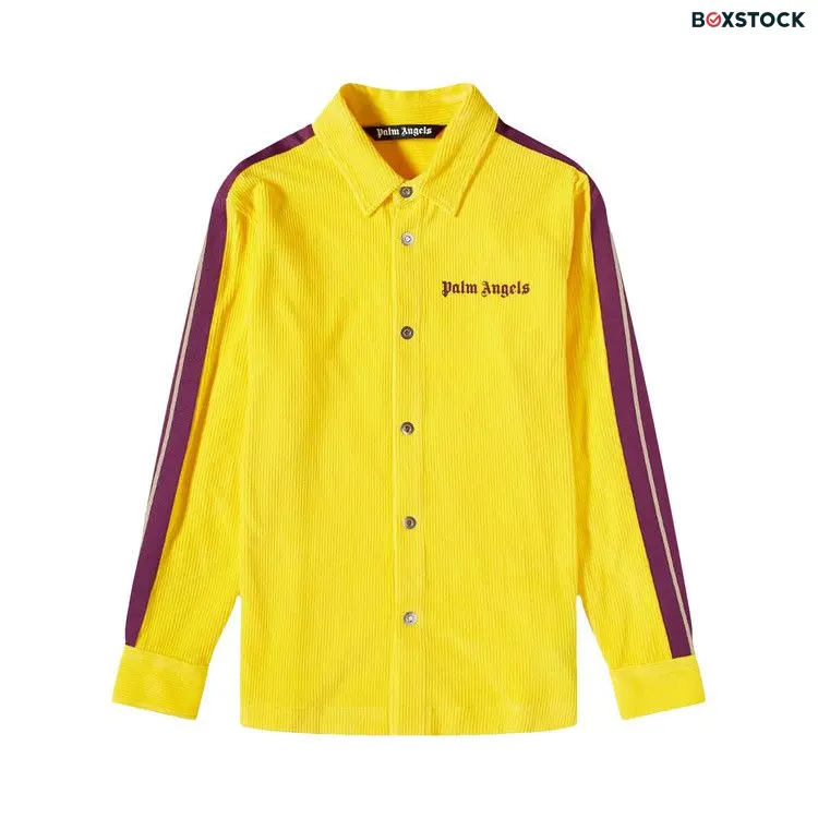 Palm Angels Cord Fleece Track Shirt 'Yellow/Purple' Fall/Winter 2021