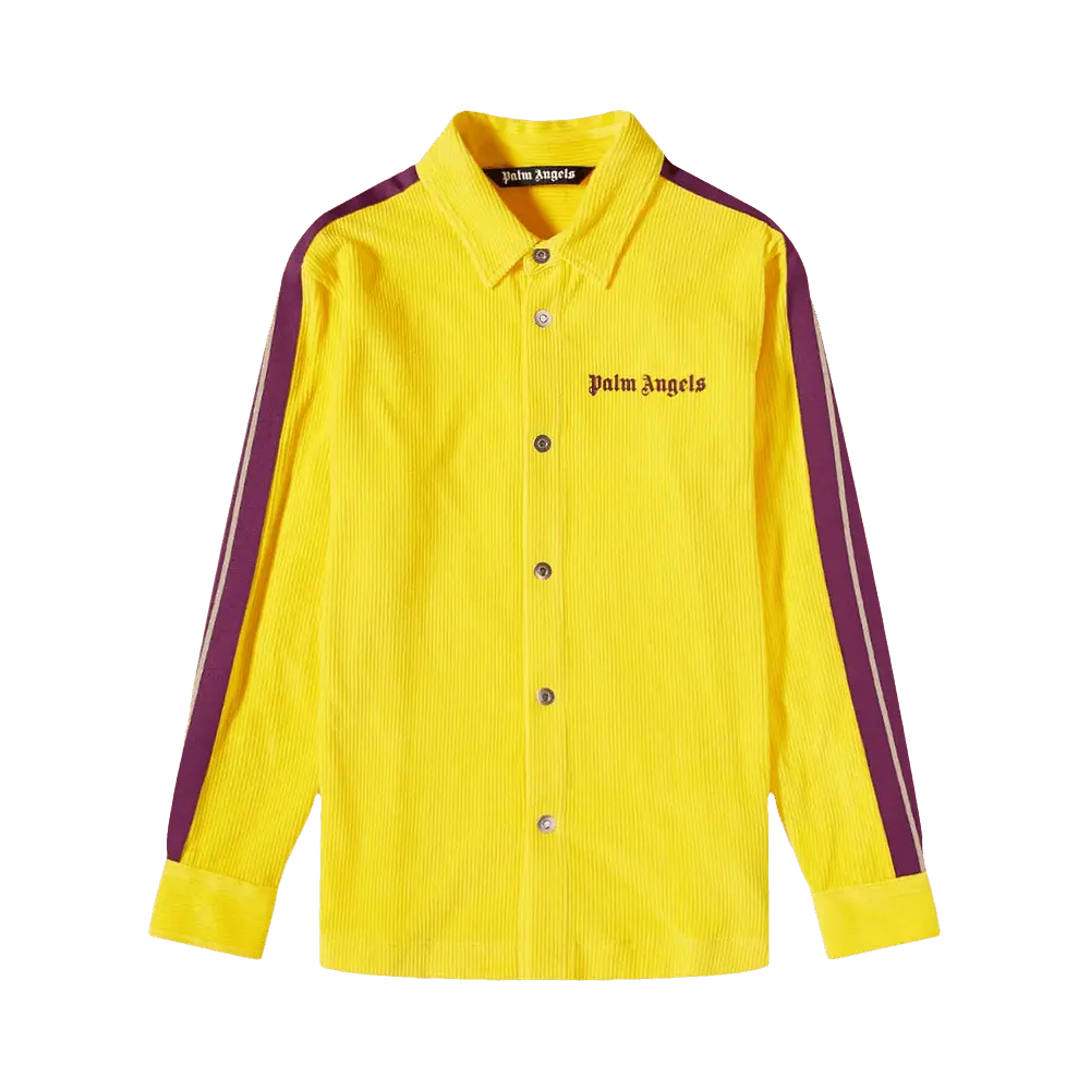Palm Angels Cord Fleece Track Shirt 'Yellow/Purple' Fall/Winter 2021