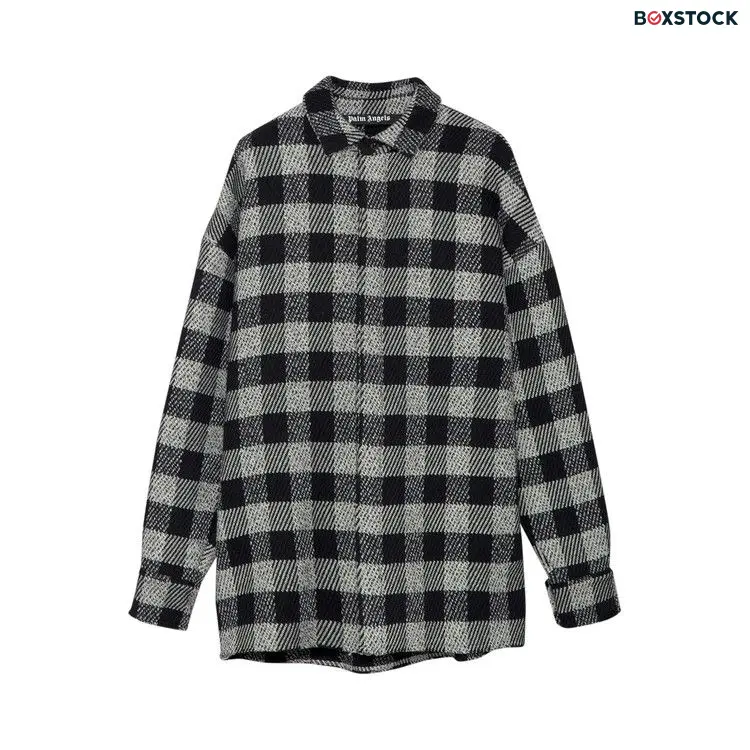 Palm Angels Curved Logo Overshirt 'Off White/Light Grey' Cream Fall/Winter 2021