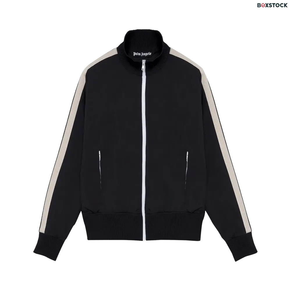Palm Angels Curved Logo Track Jacket 'Black/White' Fall/Winter 2021