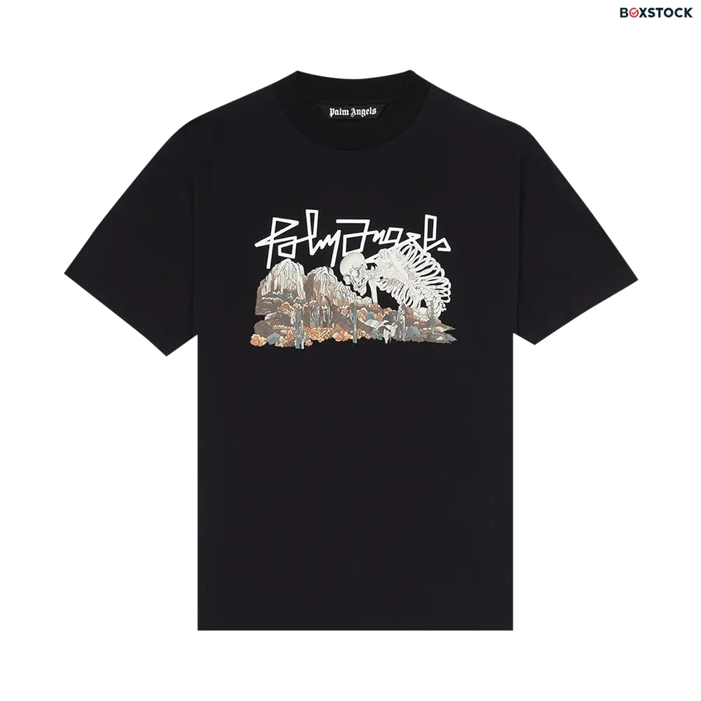 Palm Angels Desert Skull Tee 'Black/Multi' Fall/Winter 2020