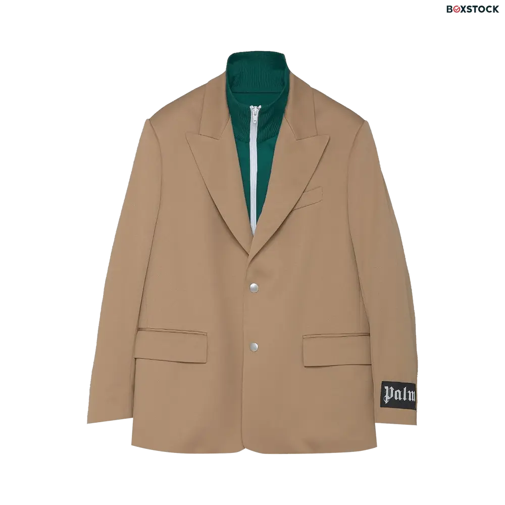 palm angels Palm Angels Double Layer Track Blazer 'Beige' Tan Fall/Winter 2021