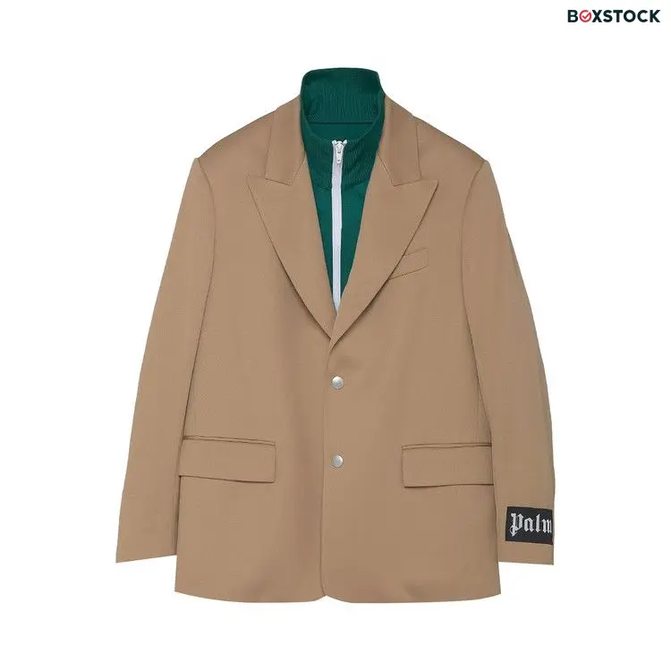 Palm Angels Double Layer Track Blazer 'Beige' Tan Fall/Winter 2021