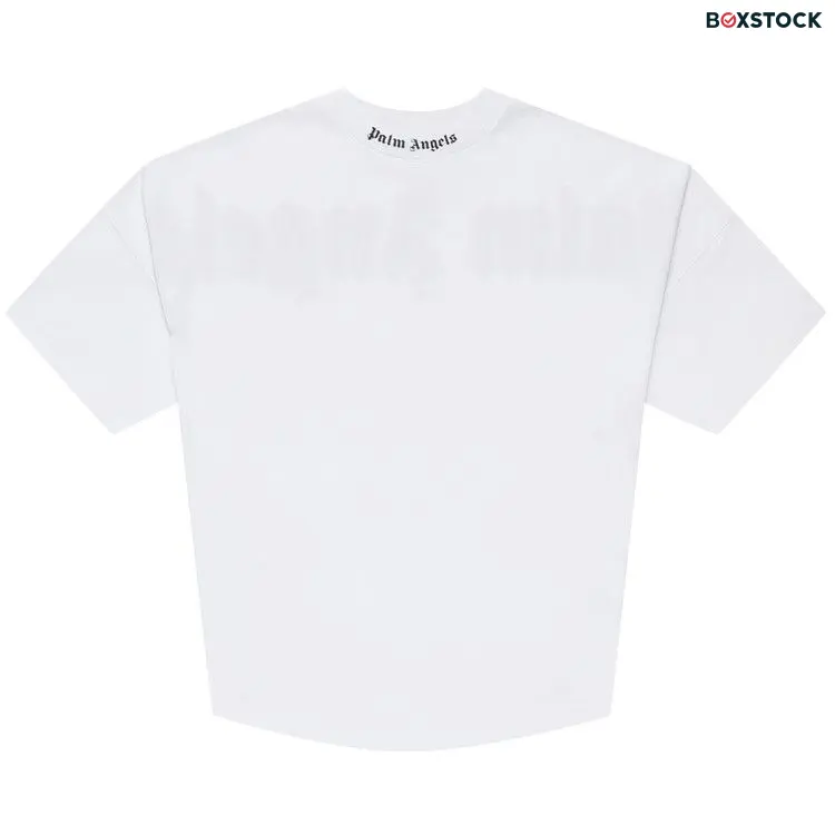 Palm Angels Doubled Logo Over Tee 'White/Fuchsia' Spring/Summer 2021