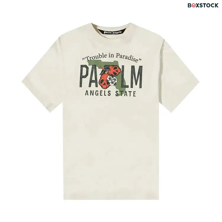 Palm Angels East Coast Vintage Tee 'White/Black' Spring/Summer 2023