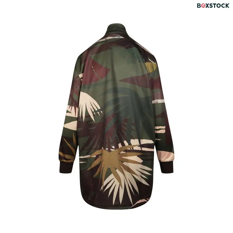 Palm Angels Hawaiian Camo Long Track Jacket 'Military Green'