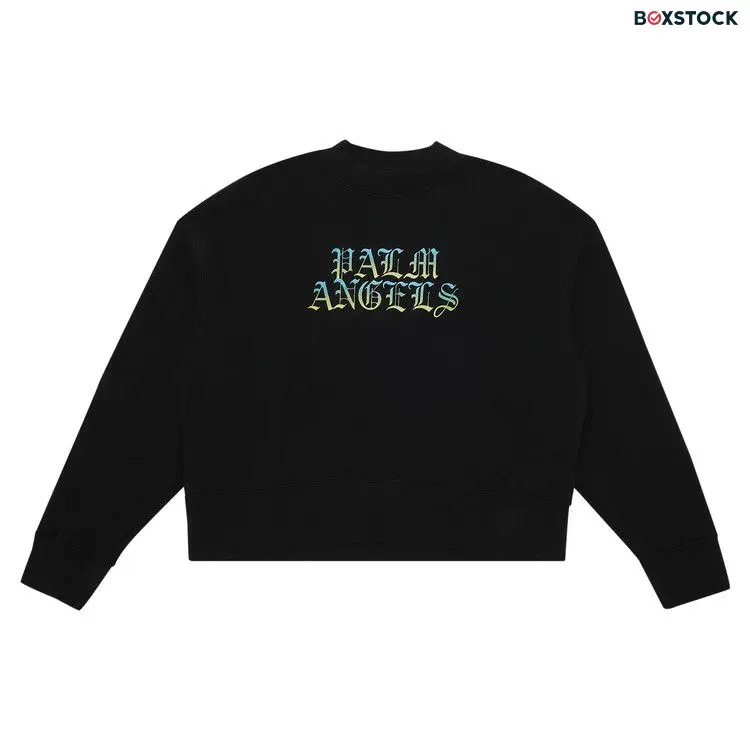 Palm Angels Hue Gothic Logo Crewneck 'Black/Multicolor' Spring/Summer 2021