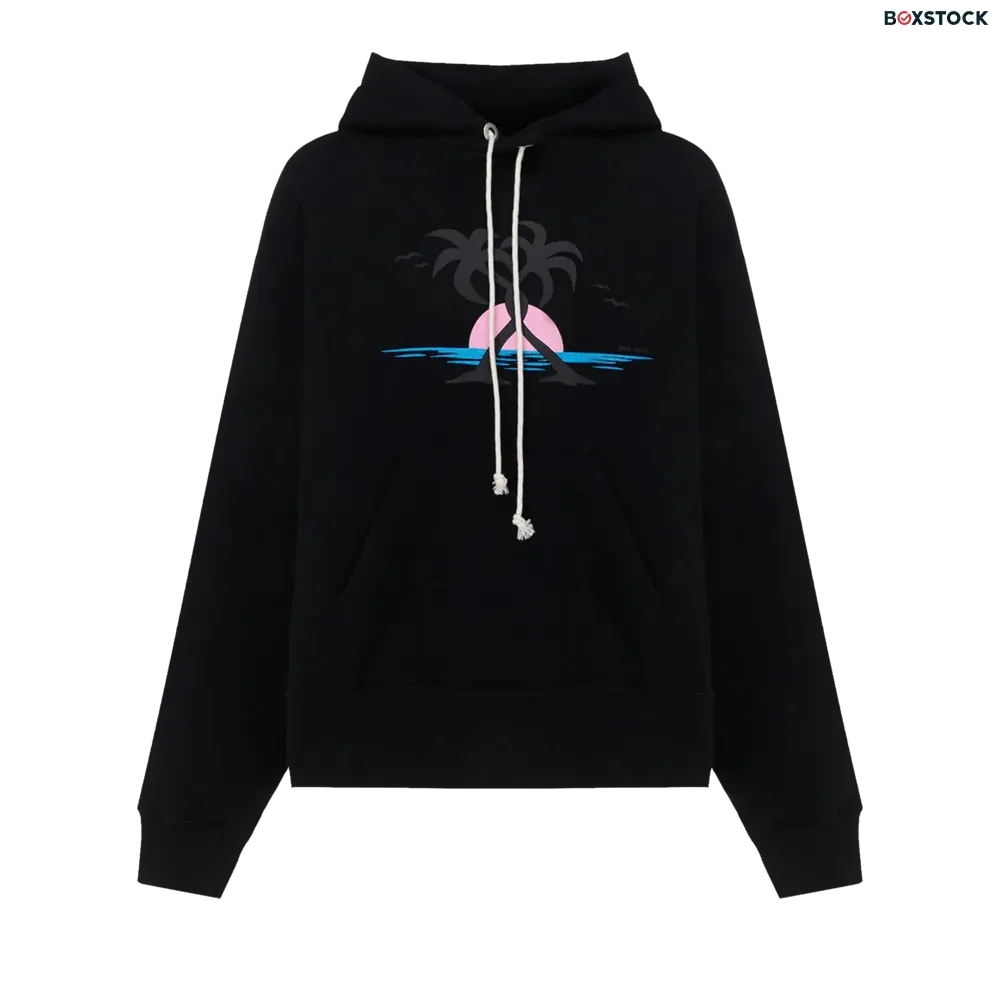 Palm Angels Hugging Palms Hoodie 'Black/Orange' Spring/Summer 2022