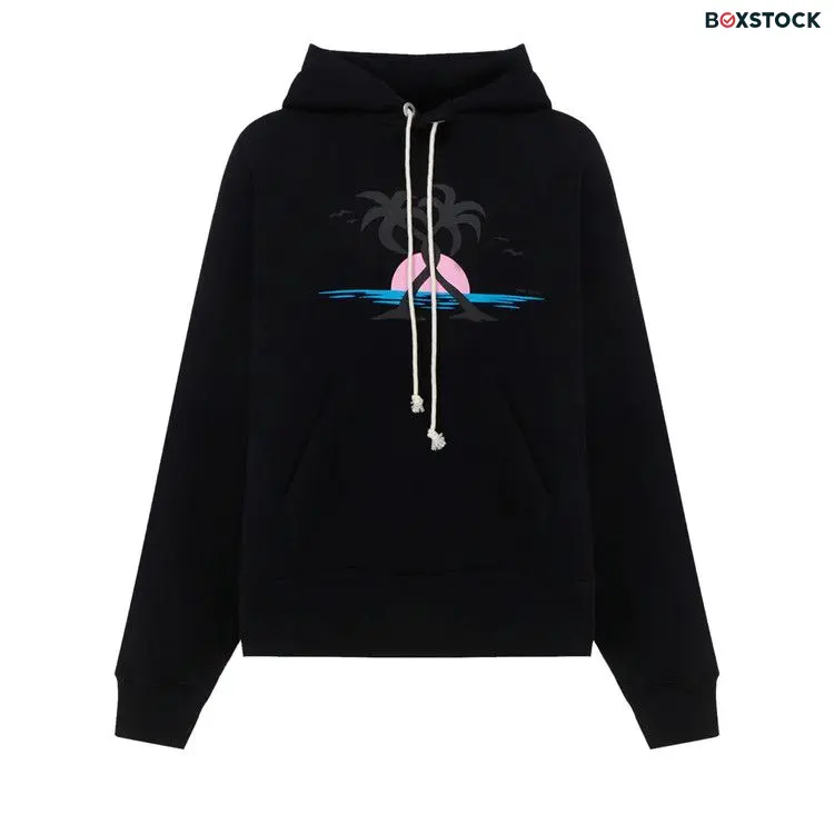 Palm Angels Hugging Palms Hoodie 'Black/Orange' Spring/Summer 2022