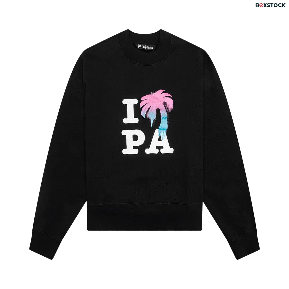 Palm Angels I Love PA Crew 'Black/Multicolor' Spring/Summer 2023