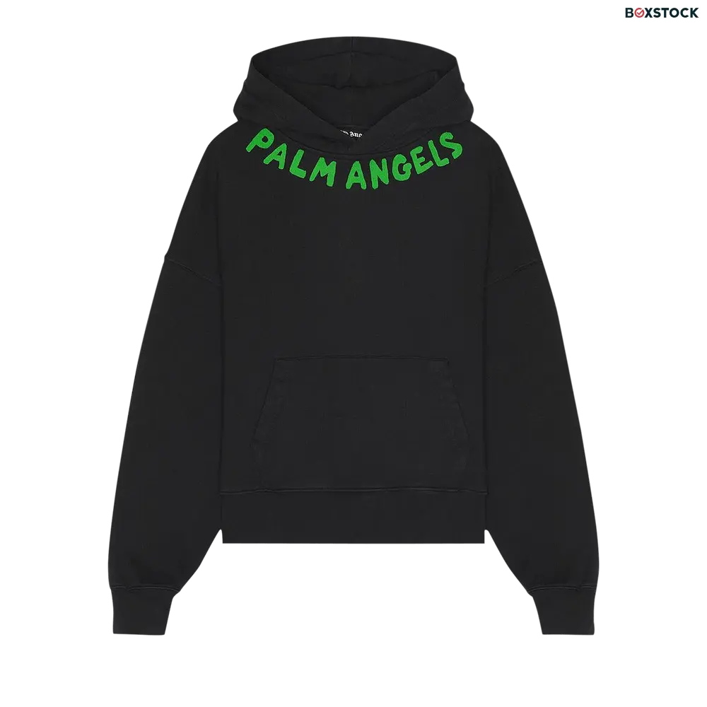 palm angels Palm Angels Logo Hoodie 'Black' PMBB058S24FLE0021070