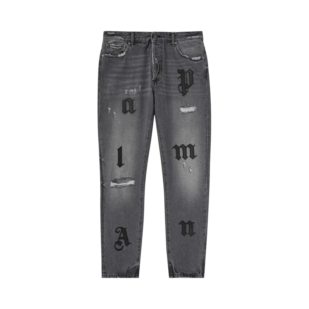 Palm Angels Logo Patch Classic 5 Pocket 'Medium Grey' Fall/Winter 2022