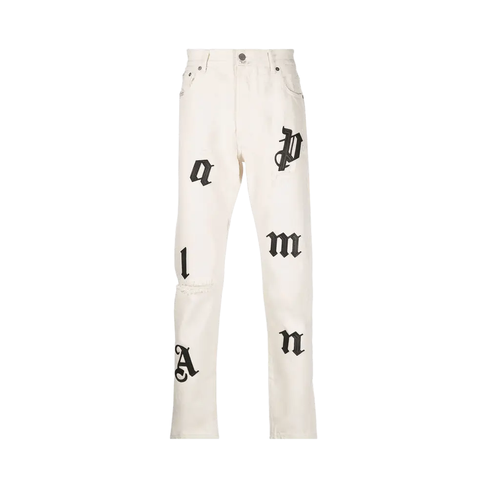 Palm Angels Logo Patch Classic 5 Pocket 'Off White' Fall/Winter 2022