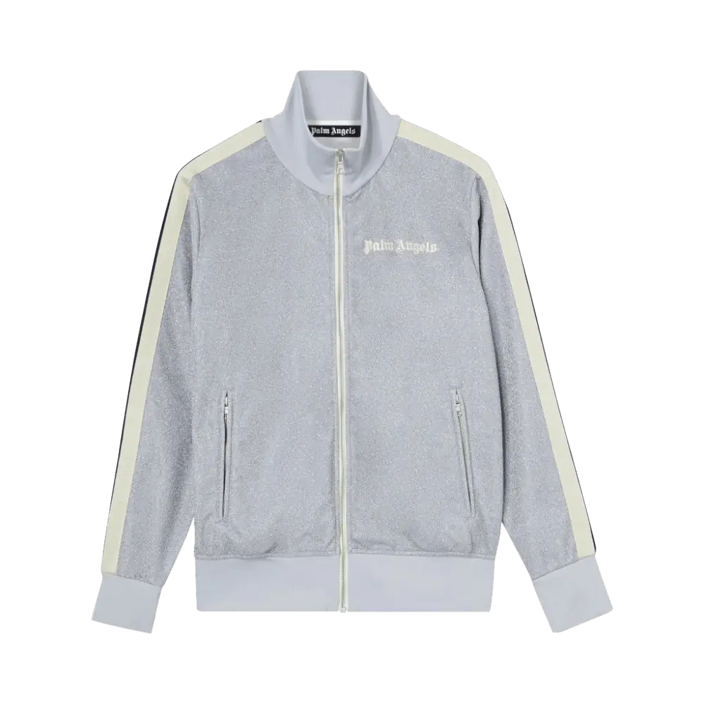 Palm Angels Lurex Track Jacket 'Silver/Off White' Spring/Summer 2022
