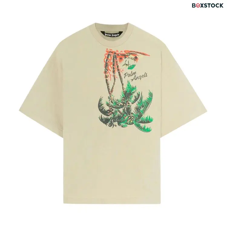 Palm Angels Upside Down Palm T-Shirt 'Beige' Tan Spring/Summer 2023