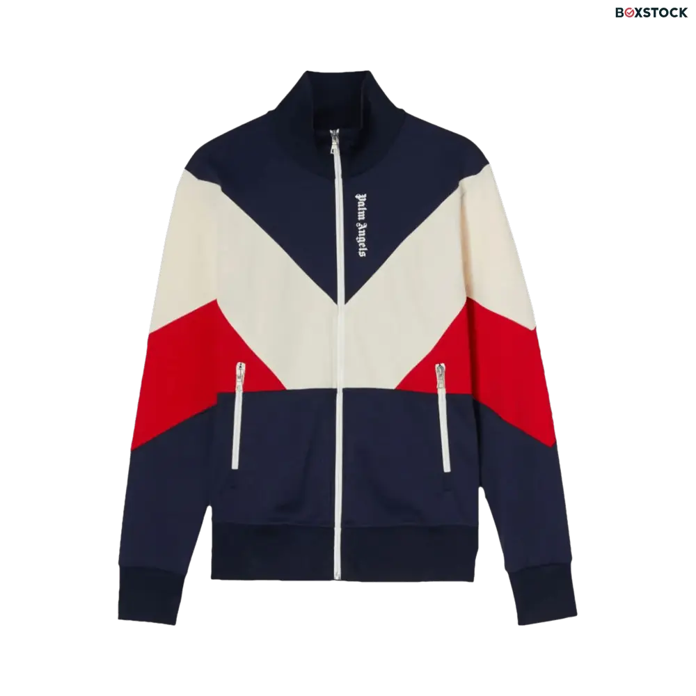 palm angels Palm Angels V Colorblock Track Jacket 'Navy Blue/White' Spring/Summer 2022