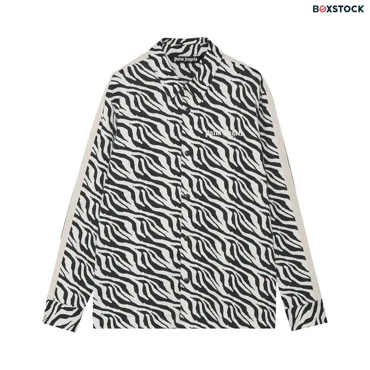 Palm Angels Zebra Jacquard Shirt 'Black/White' Fall/Winter 2021