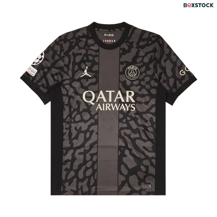 Paris Saint-Germain x Jordan Third Stadium Kang-In Lee UCL Print Jersey + Badges 'Black' Fall/Winter 2023
