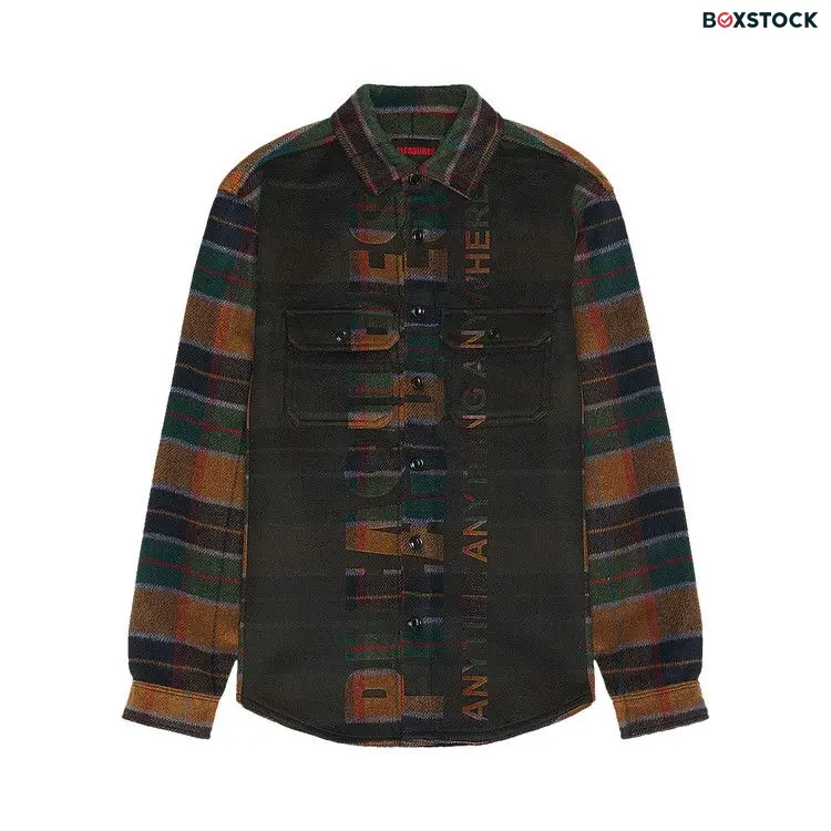 Pleasures Anytime Work Shirt 'Olive' Green Spring/Summer 2024