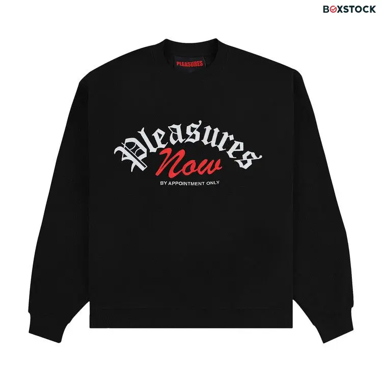 Pleasures Appointment Fleece Crewneck 'Black' Spring/Summer 2024