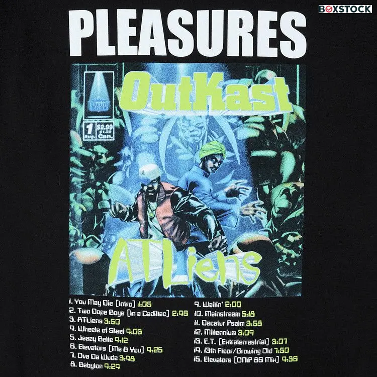 Pleasures Atliens T-Shirt 'Black' Spring/Summer 2022