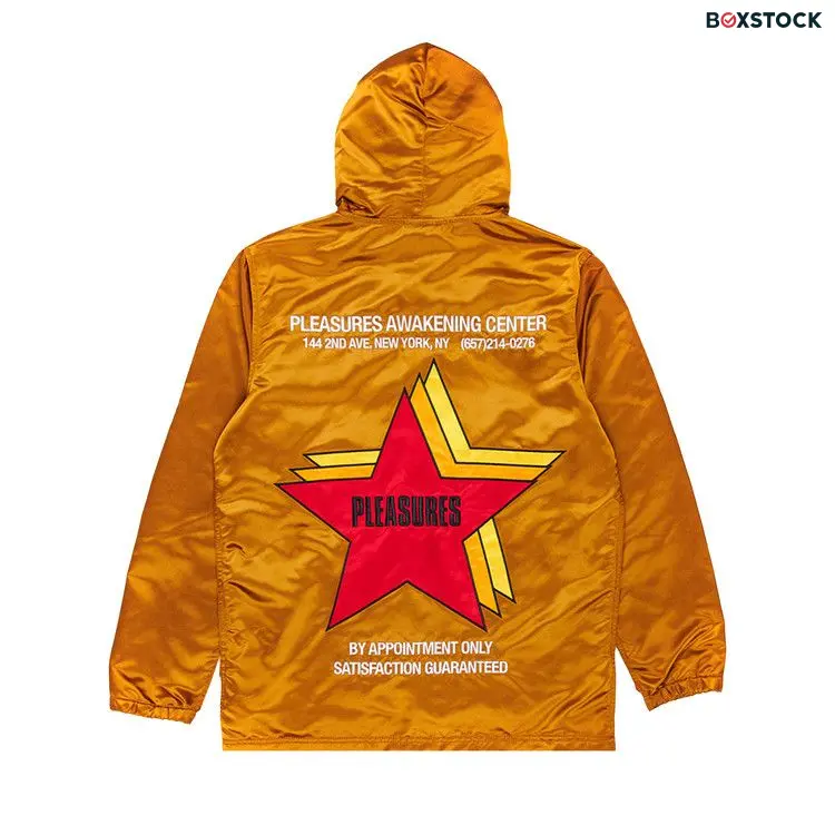 Pleasures Berlin Satin Coaches Jacket 'Caramel' Tan Fall/Winter 2021