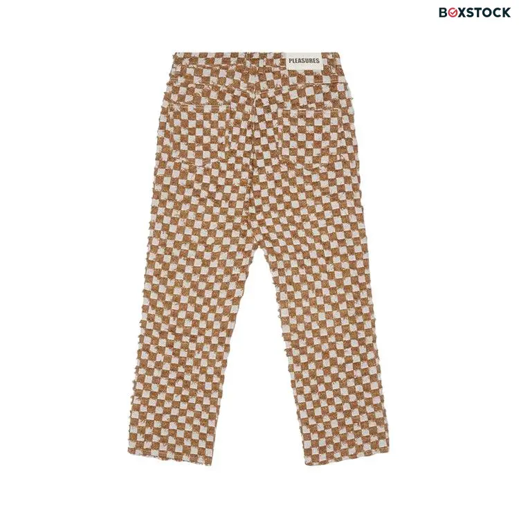 Pleasures Curfew Checker Work Pants 'Brown' Pre-Spring 2024