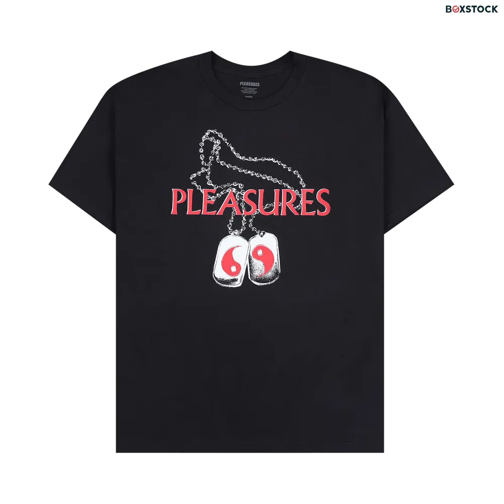 Pleasures Dog Tags T-Shirt 'Black' Fall/Winter 2024