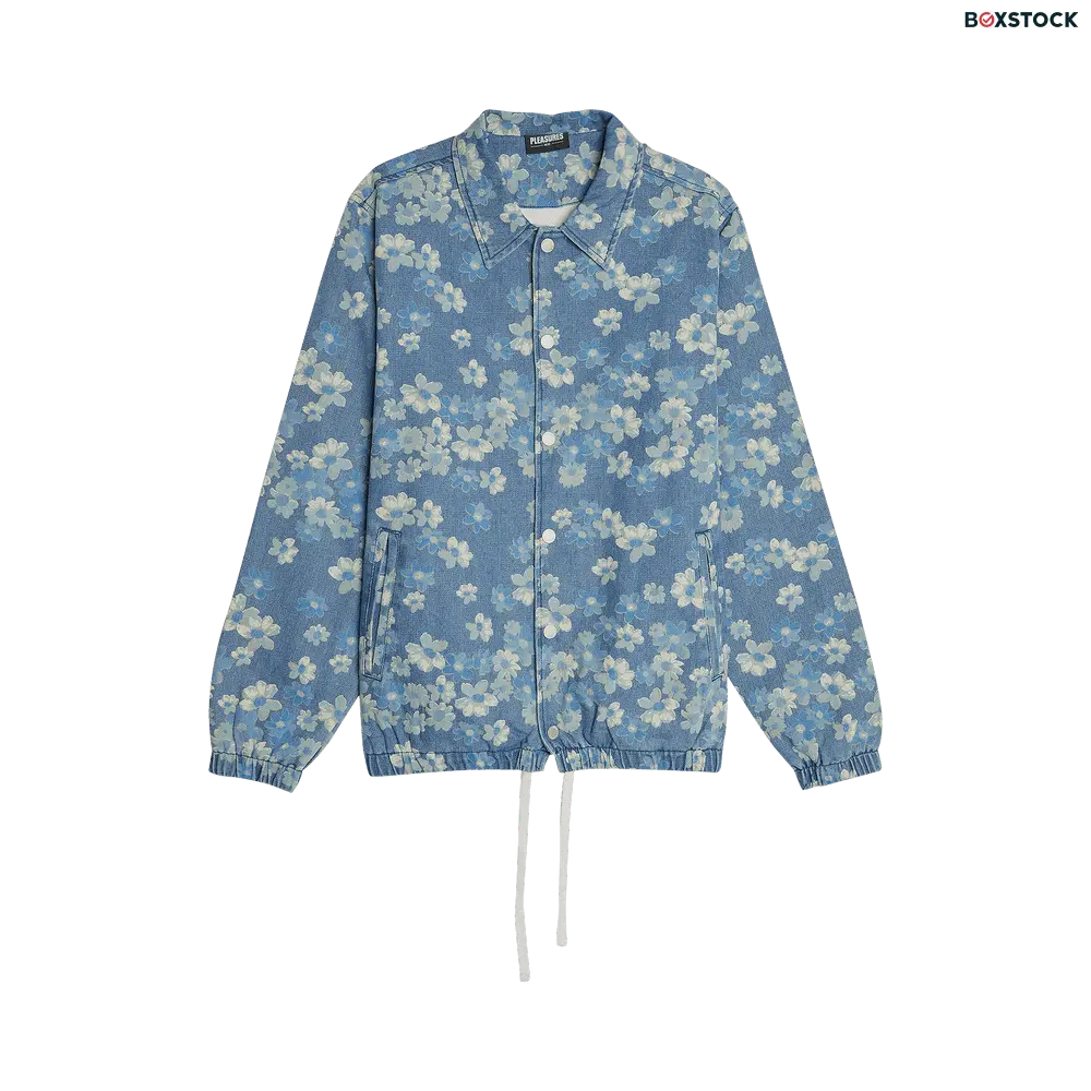 Pleasures Garden Denim Coach Jacket 'Indigo' Blue Fall/Winter 2023