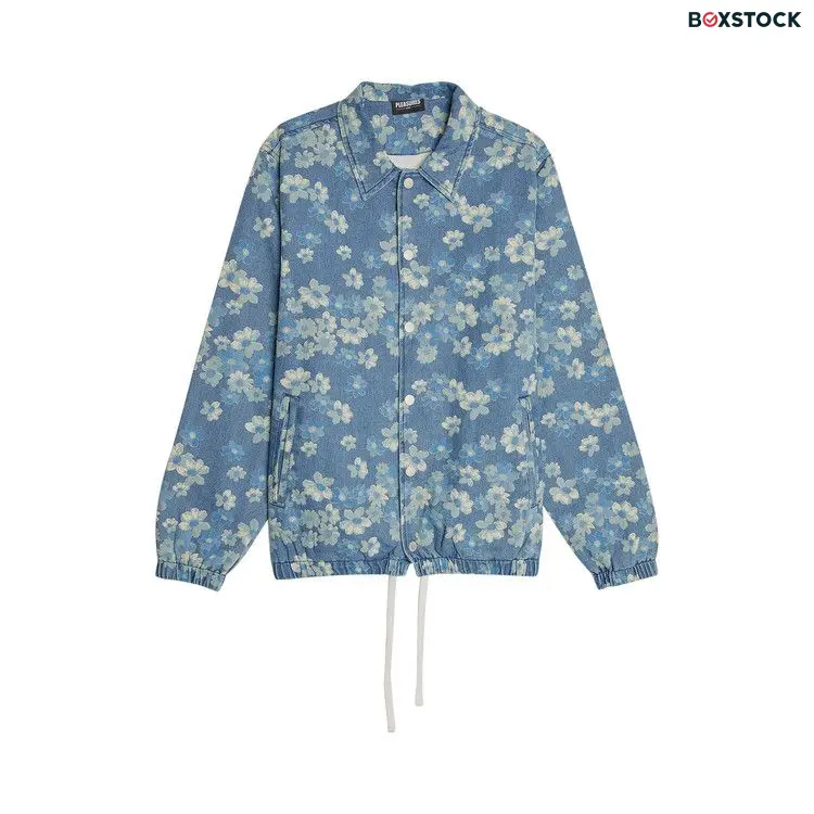 Pleasures Garden Denim Coach Jacket 'Indigo' Blue Fall/Winter 2023