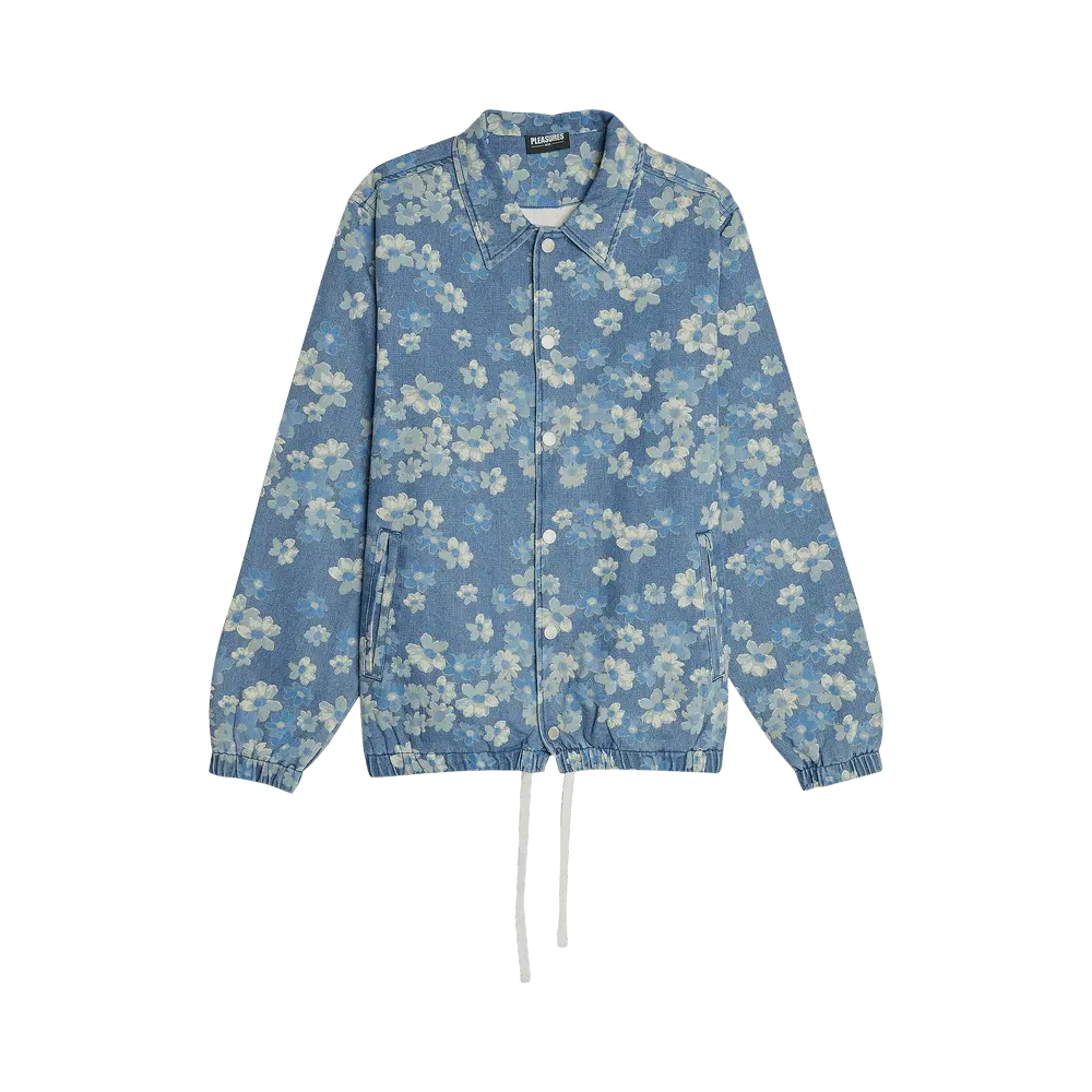 Pleasures Garden Denim Coach Jacket 'Indigo' Blue Fall/Winter 2023