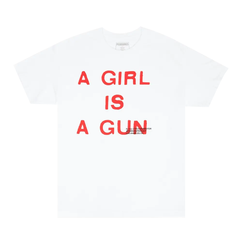 Pleasures Girl Is A Gun T-Shirt 'White' Spring/Summer 2021