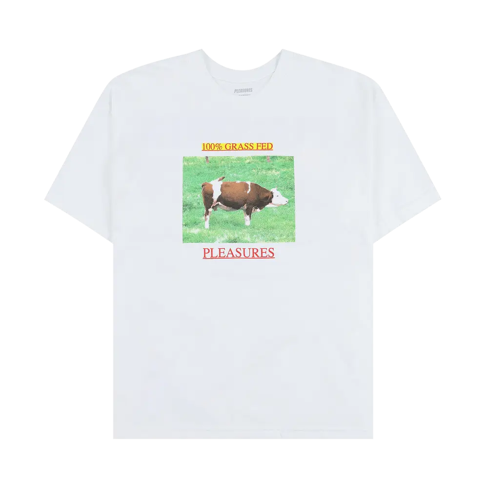 Pleasures Grass Fed T-Shirt 'White' Fall/Winter 2024