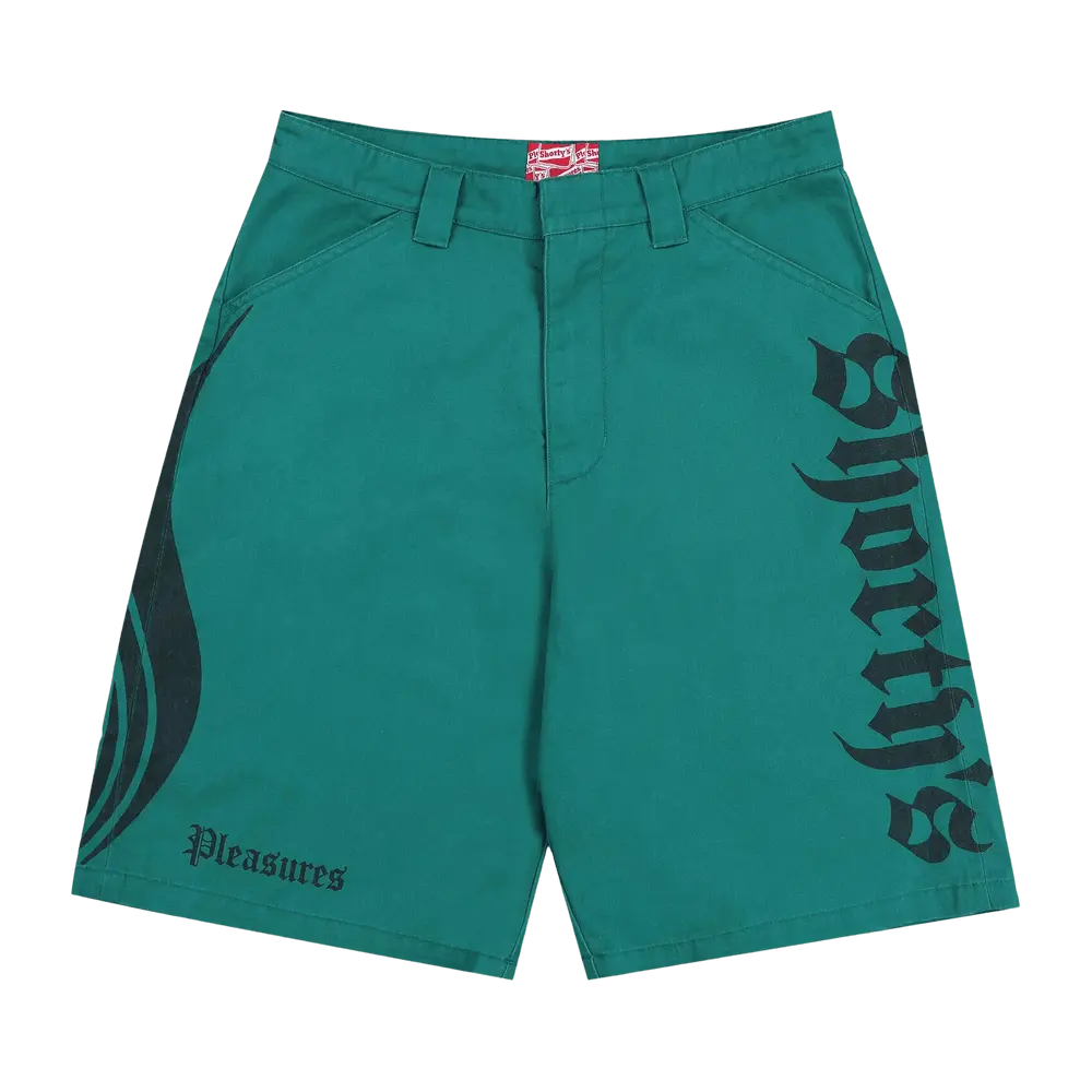 Pleasures Gutierrez Work Shorts 'Green' Fall/Winter 2024