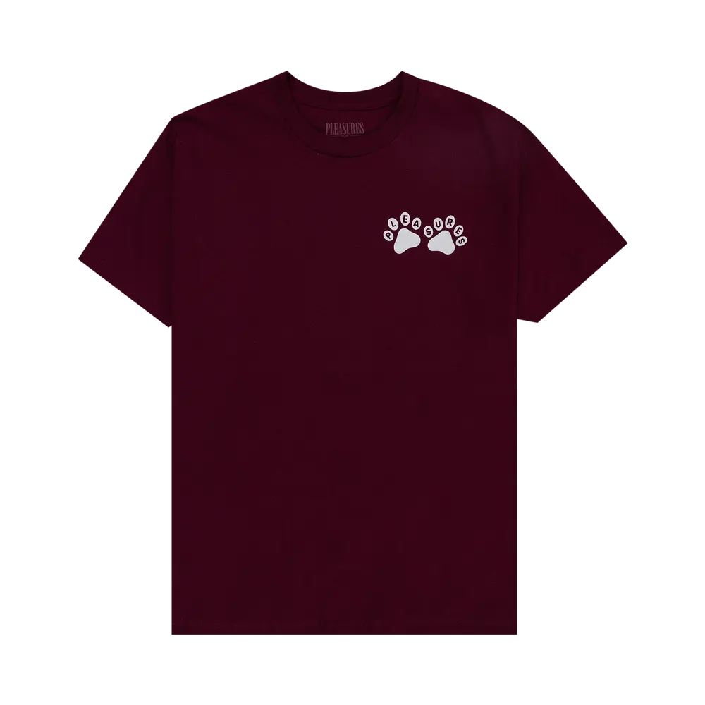 Pleasures Puppies T-Shirt 'Burgundy' Red Spring/Summer 2023