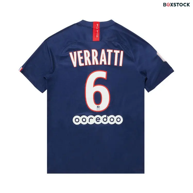 Pre-Owned Paris Saint-Germain Verratti 6 Home Stadium Jersey 'Navy' Blue Fall/Winter 2019