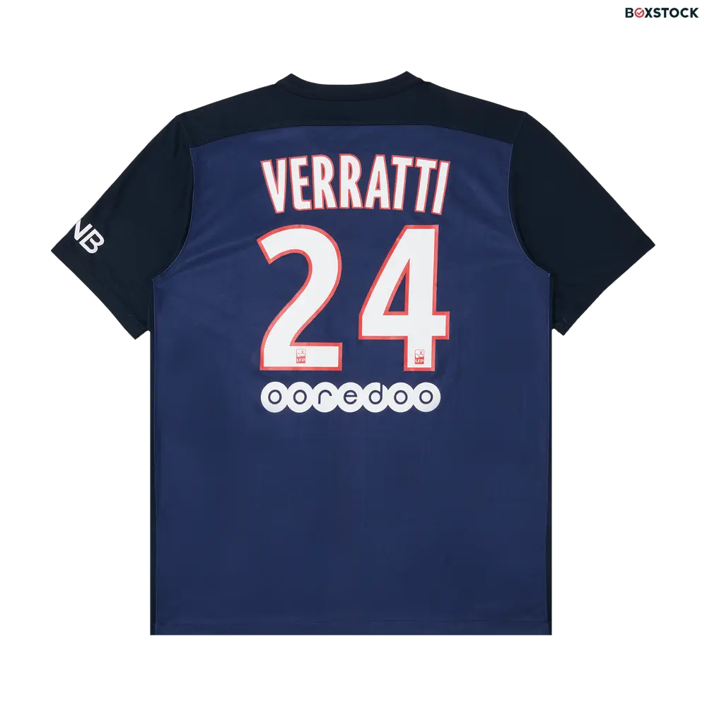 Pre-Owned Paris Saint-Germain Verratti 24 Home Stadium Jersey 'Navy/Blue/Red' Fall/Winter 2015