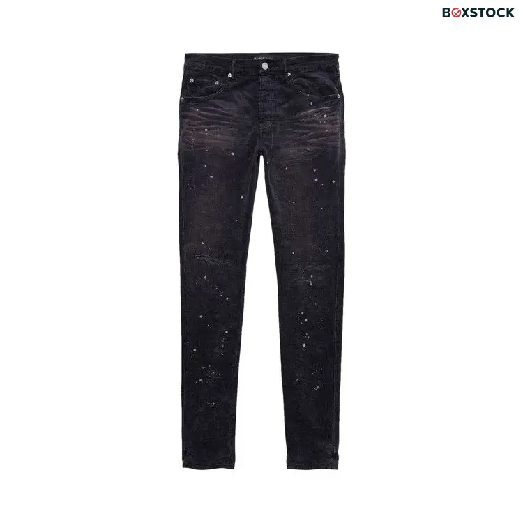 PURPLE BRAND 3 Needle Wash Repair Jeans 'Black'