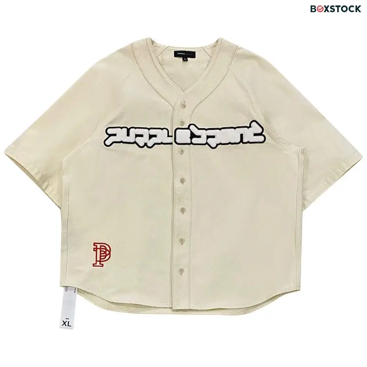 PURPLE BRAND Baseball Shirt 'Ivory' White Spring/Summer 2024
